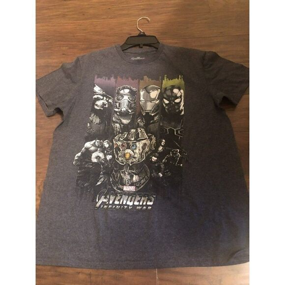 MARVEL AVENGERS INFINITY WAR CHARACTERS MENS GRAPHIC TEE MEDIUM - Picture 1 of 7